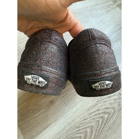 Vans Off the Wall Rainbow Glitter Purple/Black Shoes Men's 5.5 Women's 7.0 - Picture 5 of 10